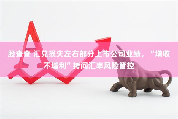 股查查 汇兑损失左右部分上市公司业绩，“增收不增利”拷问汇率风险管控