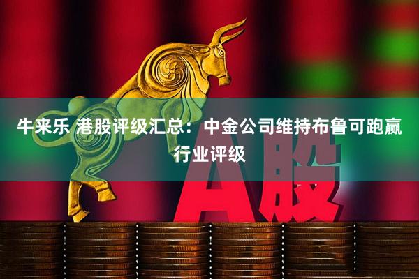 牛来乐 港股评级汇总：中金公司维持布鲁可跑赢行业评级